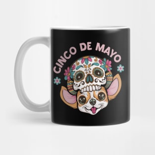 Cinco de mayo chuhuahua dog sugar skull Mug